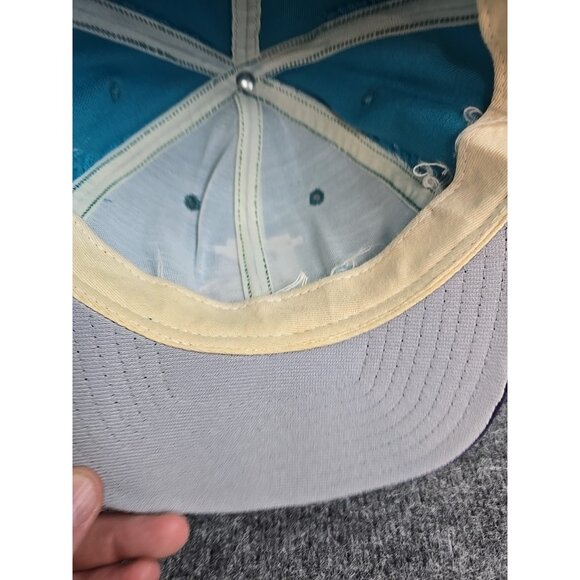 Charlotte Knights Fitted Hat 7 Teal/Purple Vtg 90s Minor League DeLong - Picture 8 of 11